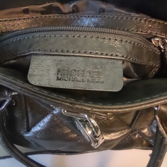 Michael Kors Metallic Gray Purse - Picture 9 of 10